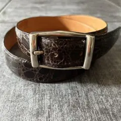 アンボワーズ Amboise ブラウン レザー クロコダイルベルト