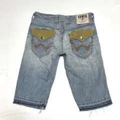 w30の84㎝ エドウィン xv ハーフパンツ　ネイティブ　ショートデニム