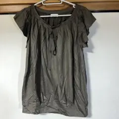 MACKINTOSH PHILOSOPHY カーキ フリル袖チュニック　38