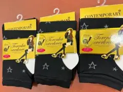 トレンカ　レギンス3足⭐︎星柄⭐️　70デニール ホワイトスター 22-25cm