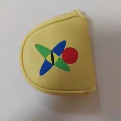 イエロー パター用ヘッドカバー ロゴ付き