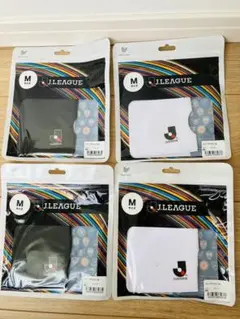【新品未開封品】Jリーグ マスクMサイズ ホワイト・ブラック 4枚セット ◡̈♥︎