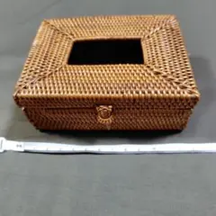 ラタン製小物入れ ブラウン
