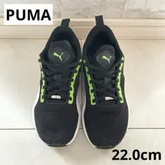 中古【PUMA】フライヤー ランナー JR グリーンフラッシュ 22.0cm