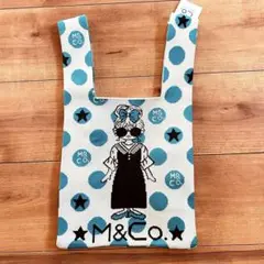 【美品】M&Co. 水玉模様 トートバッグ　ニットトート　可愛い
