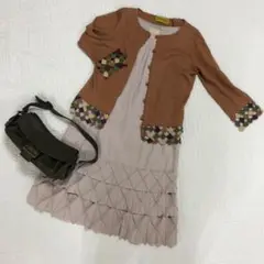 シビラsybilla ノーカラージャケットワンピース セットアップ