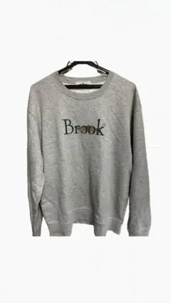 Brook ロゴ入り グレー トレーナー　スウェット