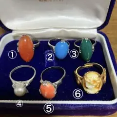 カラーストーン　リング　指輪　6個セット