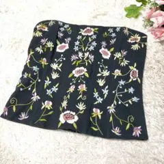 ニコルミラー 総花柄刺繍コルセット ブラック サイズ0 a3738