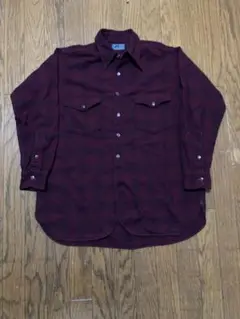 Pendleton 50s 40s バーガンディ ネルシャツ vintage