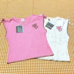 エーアーベー　❤️新品❤️ 110㎝ノースリーブ・2枚セット・ピンクとキナリ・日本製