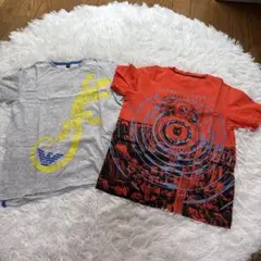 アルマーニ Tシャツセット グレー オレンジ