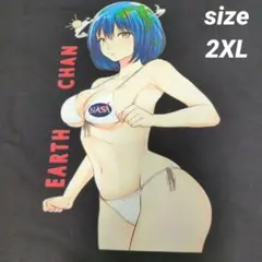 新品 アニメ ビキニ セクシーガール エロ ブラック Tシャツ 2XL