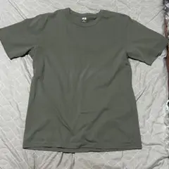 【美品】ユニクロ U クルーネックT XL グリーン系