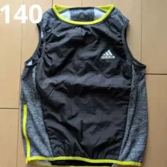 adidas ダウンベスト サイズ140 黒/グレー/黄