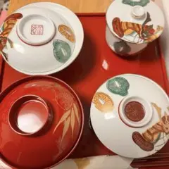 九谷焼 和食器 色鮮 日本の伝統 お食い初め 食器セット 男の子 兜柄 和柄