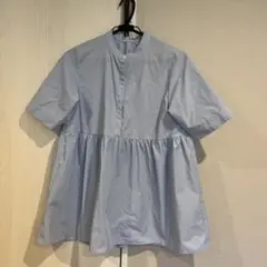 アフタヌーンティー　ブラウス　水色　サイズM -L