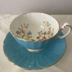 AYNSLEY エインズレイ コテージガーデン ターコイズ ティーカップセット