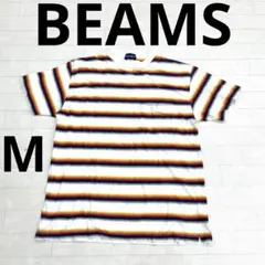 ゆ162★ BEAMS ビームス ポケット Tシャツ ボーダー ホワイト メンズ