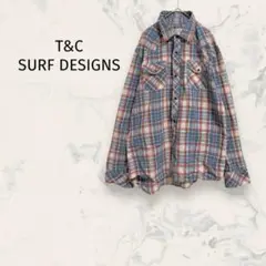 T&C SURFDESIGNS チェックシャツ XL 大きめ ゆったり アメカジ