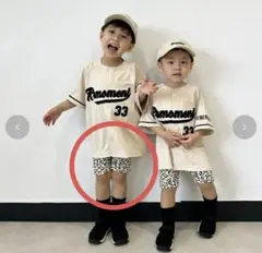 しまむら RRmoment ヒョウ柄 サイクリングパンツ 110