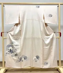 A 単衣 松模様 薄ピンク 正絹 付下げ 着物 22