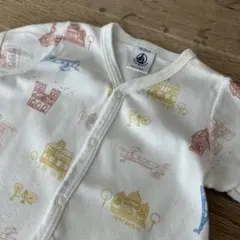 (60cm) PETIT BATEAU 半袖 ロンパース パリ パステルカラー