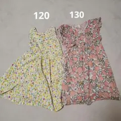 ウィルメリー　ワンピース 120.130　ピンクイエロー