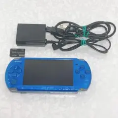 psp 3000 ハイブランドブルー 充電器 メモリーカード 付き 動作品