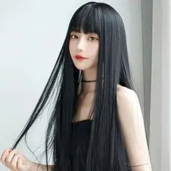 ウィッグ ロング ストレート ウイッグ 黒髪 女装 フルウィッグ コスプレ