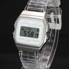 【新品】CASIO カシオ 腕時計 クリア シルバー