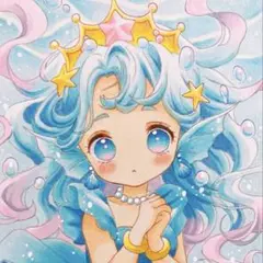 手描きイラスト.人魚姫.オリジナル