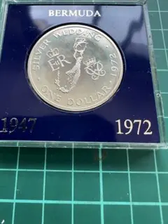 288.　銀貨　1964年　イギリス領　バミューダ　1クラウン　コイン 英領バミューダ 1964 1クラウン銀貨 エリザベス2世