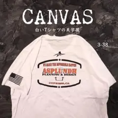 CANVAS 白Tシャツ ASPLUNDH 星条旗　2XL