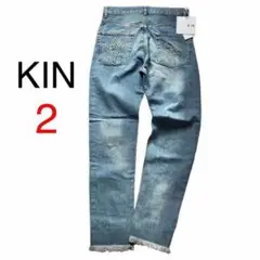 未使用！KIN DRESS MAKER デニムパンツ 参考価格29400円 M/W KNEESダメージSHAPELYスキニーデニムパンツ[品番