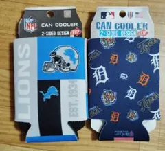 NFLライオンズ & MLBタイガース 缶クーラー・２点