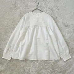 極美品✨ボールジー コットンシルクサテンシャーリングブラウス36 定価2.9万円
