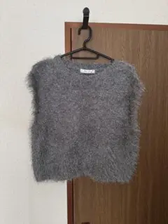 グレー ニットベスト Mサイズ
