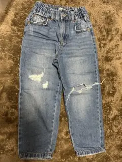 ZARA ダメージ加工 ストレートパンツ