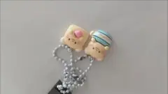 可愛いキャラクター ストラップ 2個セット
