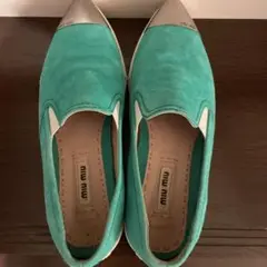 miu miu スウェード スリッポン
