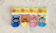 処分価格 アンパンマン靴下バイキンマン12〜15cm 4足セット　滑り止め付き
