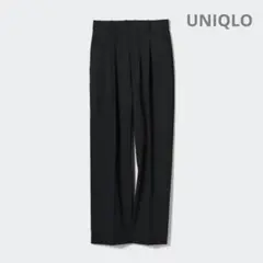 【新品未使用】UNIQLO タックワイドパンツ ブラック L
