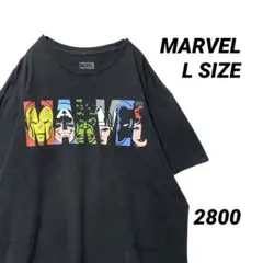 MARVEL マーベル ヒーロー アベンジャーズ Tシャツ ブラック L