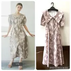 未使用　rienda BIGカラータックフレアシャツワンピース