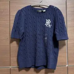 【新品未使用】ローレンラルフローレン ショートスリーブ ケーブルニット コットン