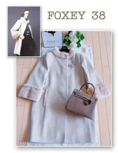 FOXEY 56万Crystal Snowコート受注品38 極美品Rene