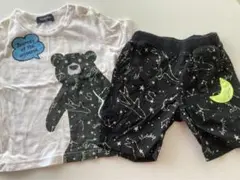 Tシャツ　ズボン　クレードスコープ　セット 星座　月　くま　セットアップ