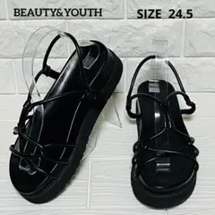 【美品】BEAUTY&YOUTH UNITED ARROWS サンダル24.5黒