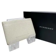 Burberry バーバリー 名刺入れ パスケース ホワイト レザー